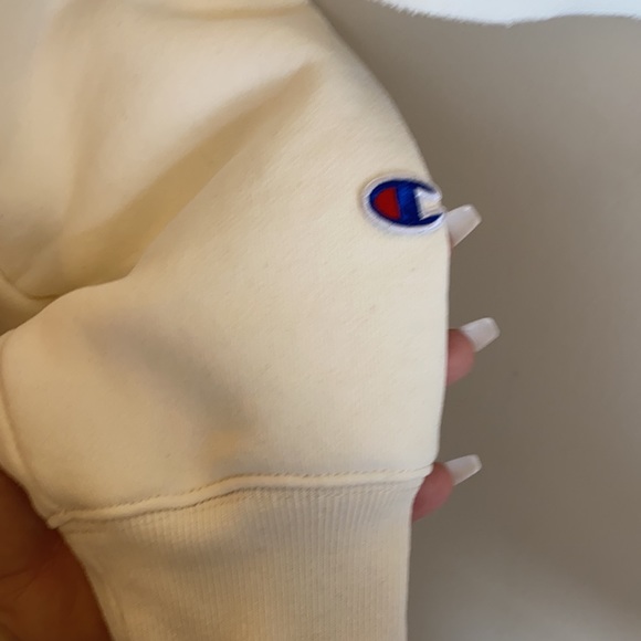 Champion Women's Reverse Weave Cropped Cut Off Crew Textile - Picture 9 of 10